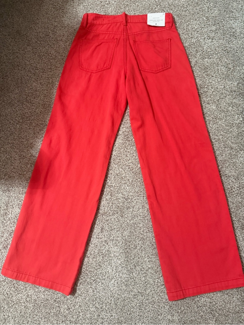 Sanctuary Bright Red Wide-Leg Jeans
